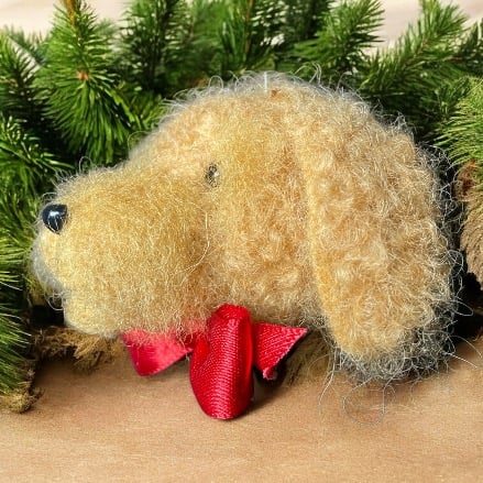 Needle felted dog bauble - Golden cockapoo, cav... - Folksy