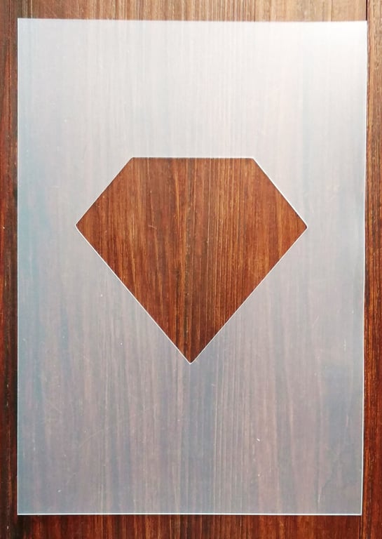 Diamond Mask and Aperture Stencil 350 micron PP for Arts Crafts & DIY