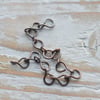 Handmade Oxidised Copper Bracelet Necklace Links 6 Inches 13 Links