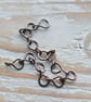 Handmade Oxidised Copper Bracelet Necklace Links 6 Inches 13 Links