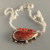 Hungarian Agate Dragon's tear necklace