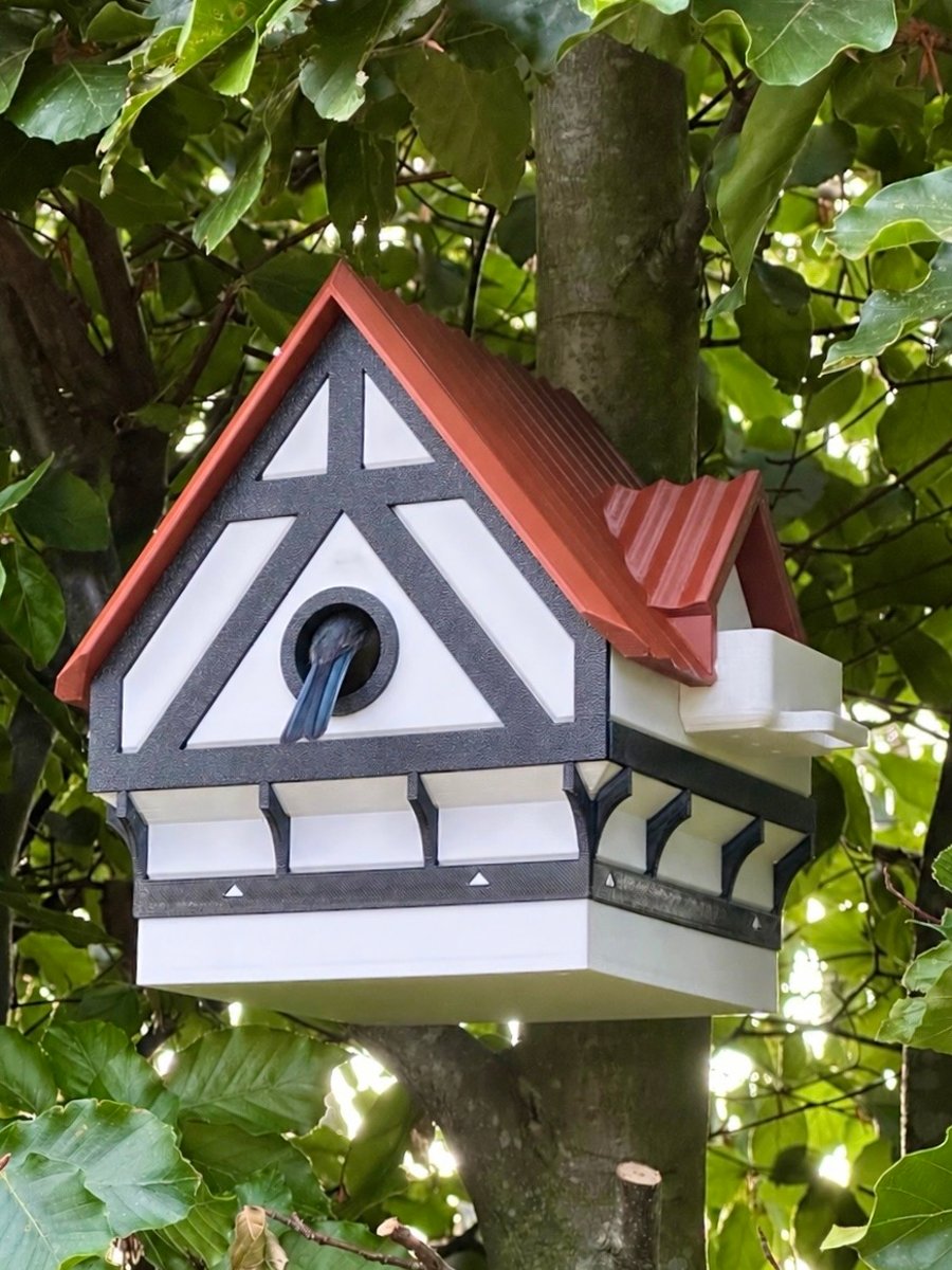 Homemade Tudor Bird House with Feeder (Magnetic)