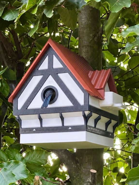 Homemade Tudor Bird House with Feeder (Magnetic)
