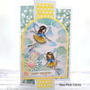 Fairy Birthday Card - fairies, z-fold card, card to keep
