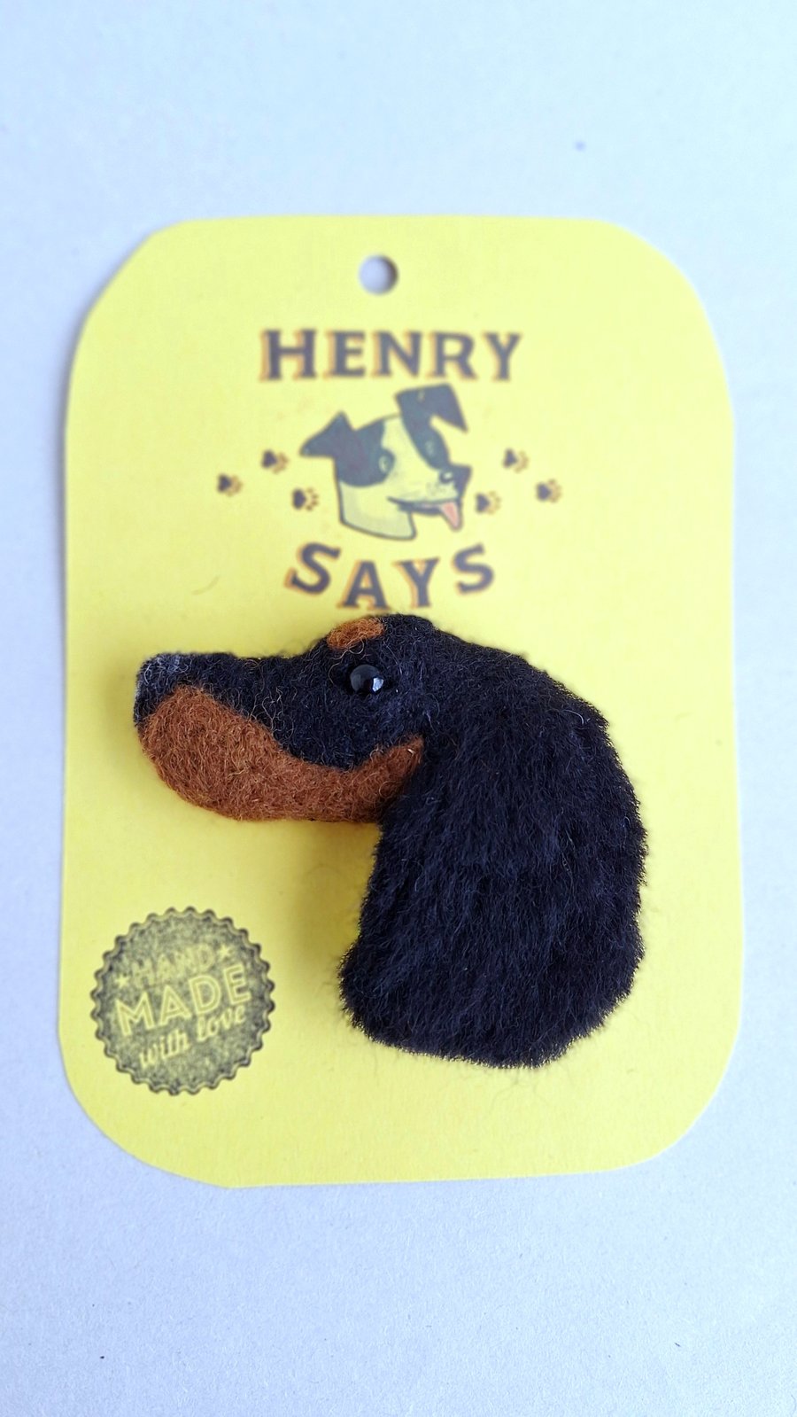 Felted Brooch - Gordon Setter