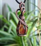 Natural Red Noreena Jasper & Copper Pendant Necklace Gift Crystal Jewellery  - Image 8