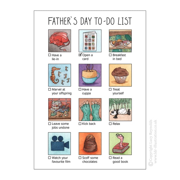 Father's Day To Do List Card