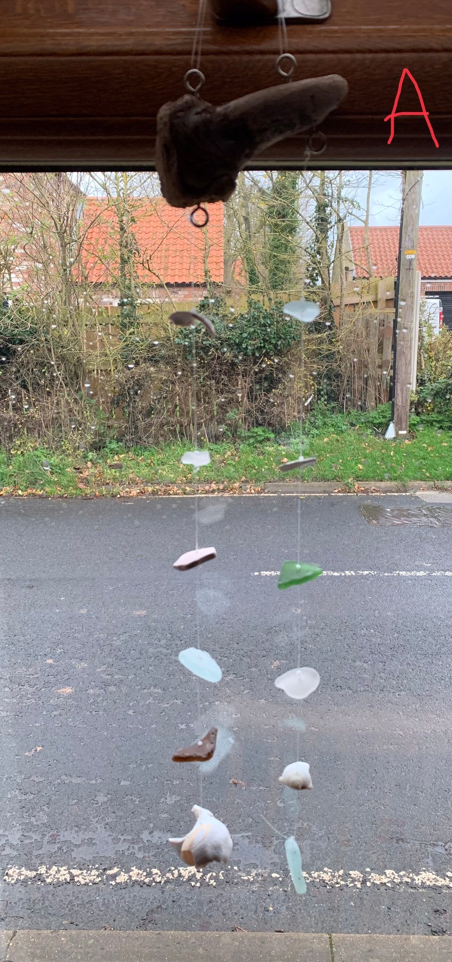 Seaglass & driftwood suncatcher