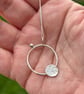 Silver Eclipse Pendant - Handmade Silver Necklace - Image 4