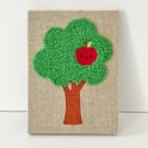 Little Apple Tree - An Original Textile Punch Needle Art Piece