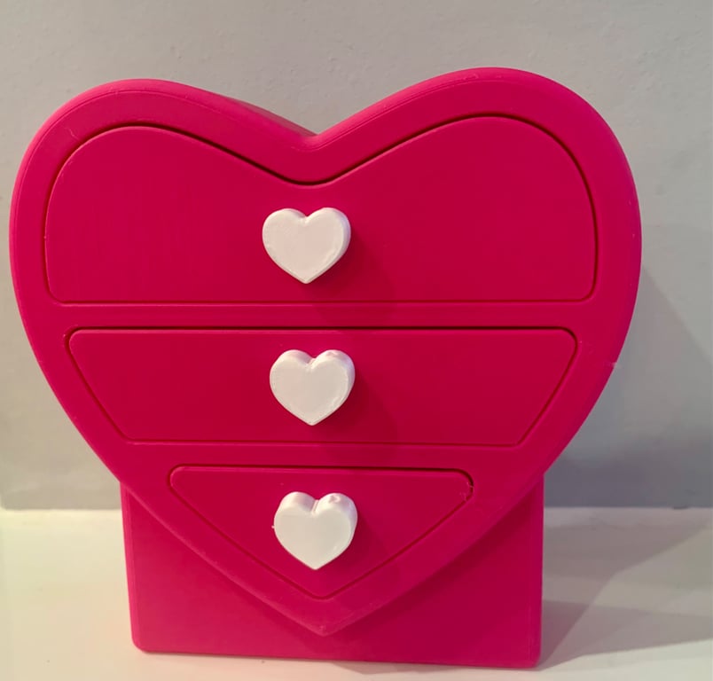 3D Printed Adorable Heart Jewellery Organiser - Rings, Earrings & More