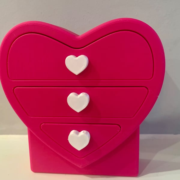 3D Printed Adorable Heart Jewellery Organiser - Rings, Earrings & More