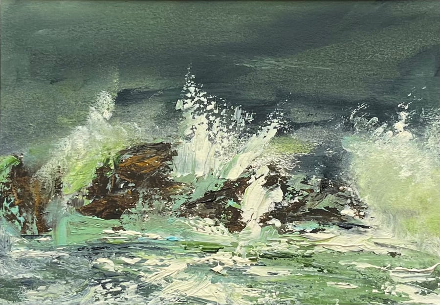 Crashing Waves - Oil
