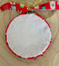 Personalised Present Print Bauble - Handmade Red Keepsake Hoop - Image 7