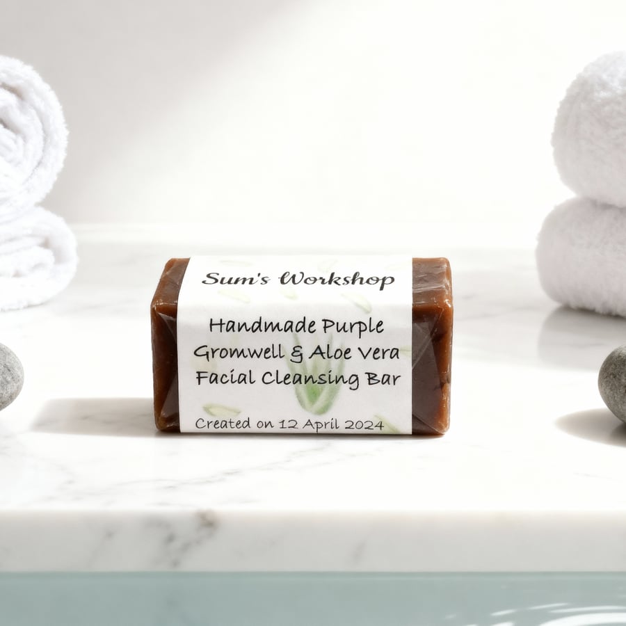 Handmade Purple Gromwell & Aloe Vera Facial Cleansing Bar