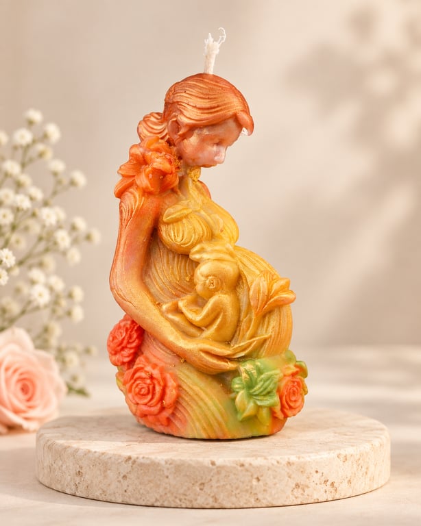 Handmade Mother and Baby Soy Wax Candle-Unscented New Mum Gift