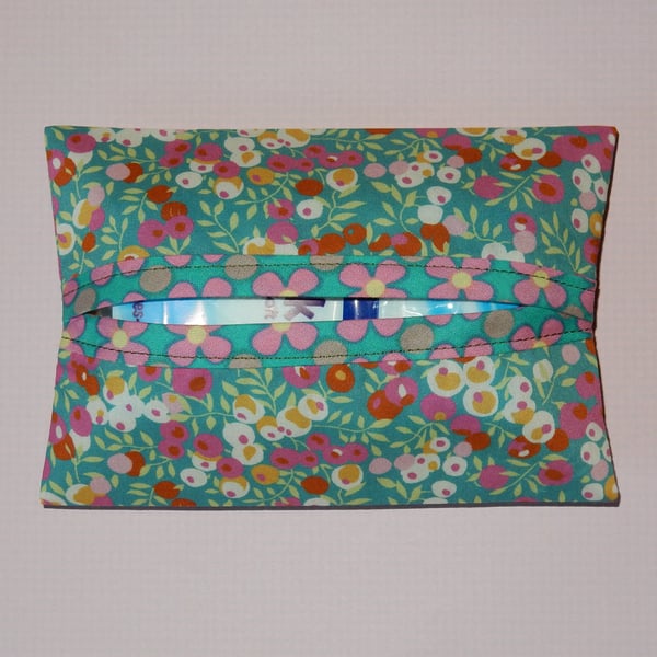 Pocket tissue holder - Liberty print green