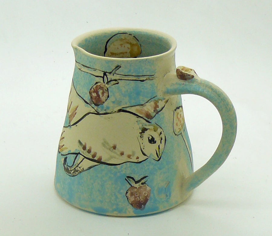 Owl & Mouse Jug or Vase 