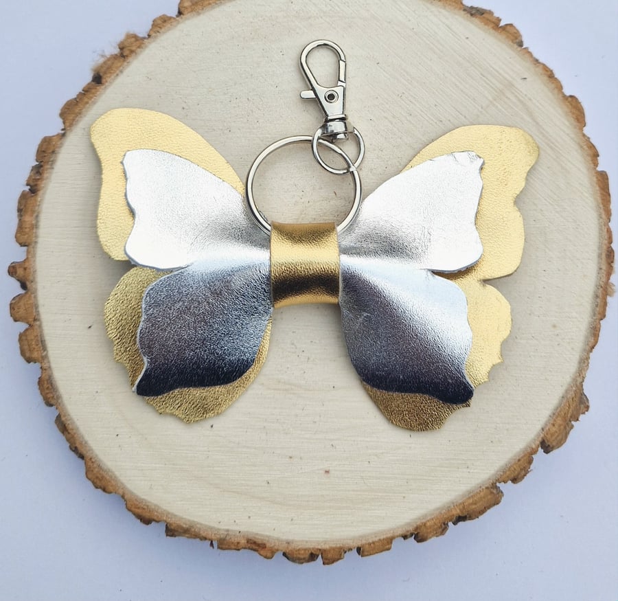 Leather Butterfly Bag Charm