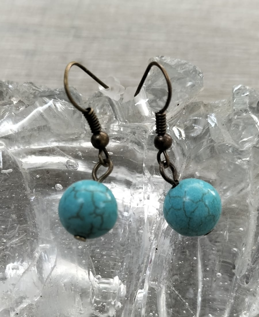 HE6 Turquoise drops, 10mm