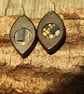 Unique wood-chip earrings - Image 1