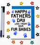 Fathers Day Card From Fur Babies, Dogs, Cats, Rabbits For Furbabies' Daddy  - Image 1
