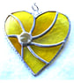 Yellow Swirl Heart Stained Glass Suncatcher 137 - Image 3