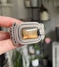 Handmade Soutache Bracelet – One of a Kind Statement Jewelry with Labradorite