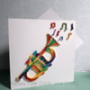Lovely quilled trumpet open card
