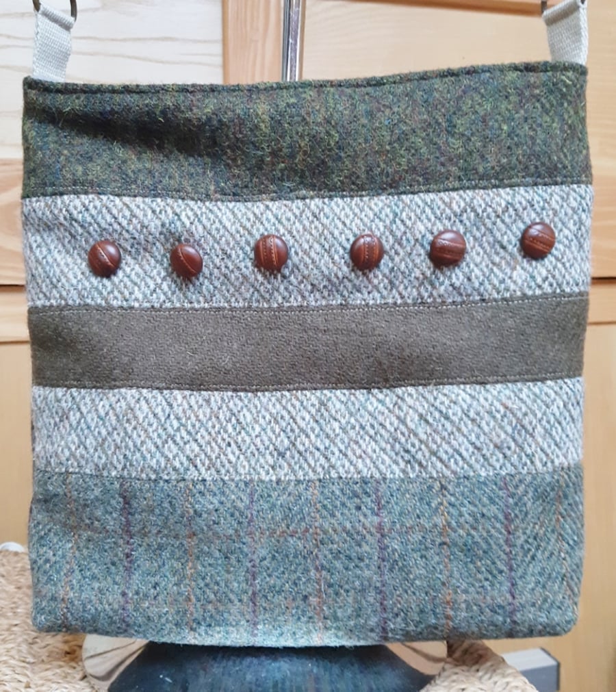 Lovat tweed bag - Folksy