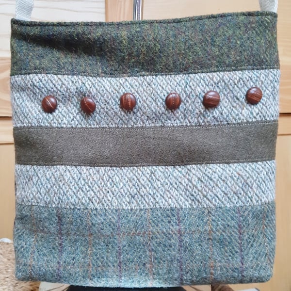 Lovat tweed bag - Folksy