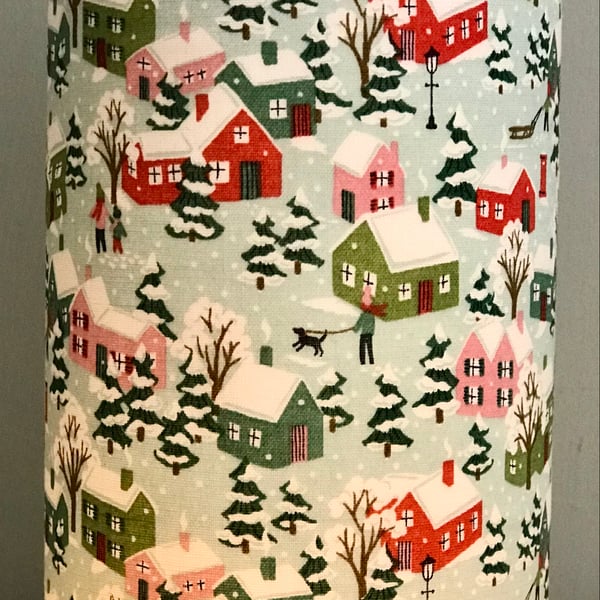 Liberty Snowy winter Wonderland - Handmade Children's  Tall Night Light 