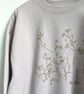  Womens organic cotton sweatshirt purple rose gold wild meadow  print  - Image 2