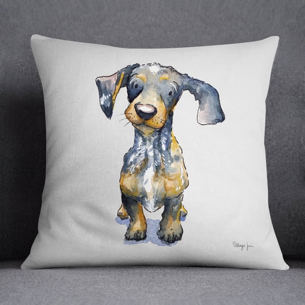 Dachshund Dapple Cushion