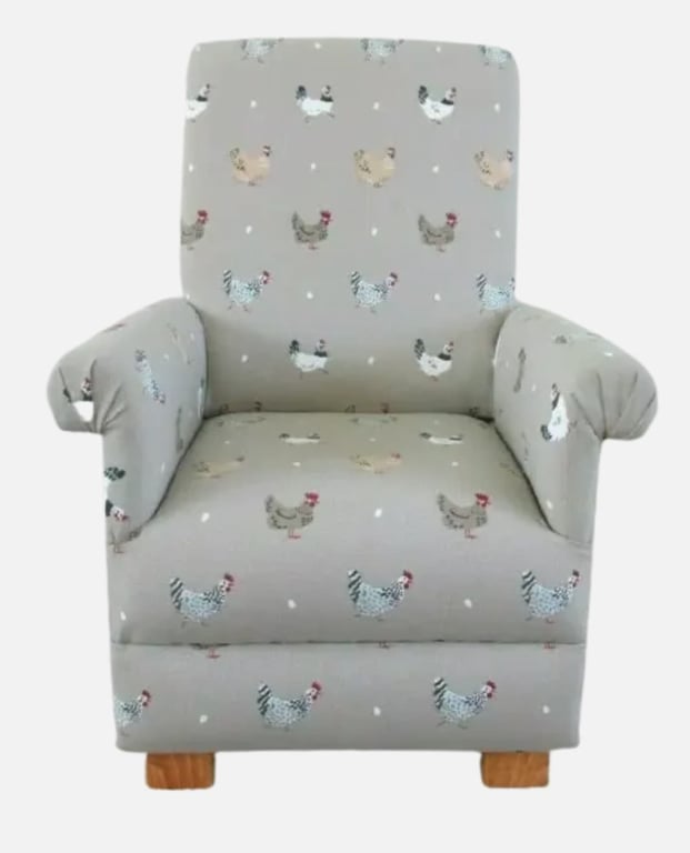 Children's Armchair Sophie Allport Lay A Little Egg Fabric Kids Chair Hens Farm