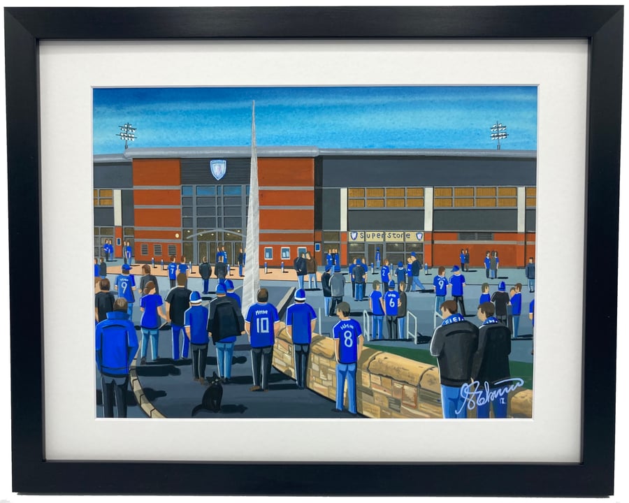Chesterfield F.C, Technique Stadium. Framed, Football Memorabilia Art Print