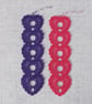 Bookmark, hearts bookmark, embroidered lace, purple - Image 9