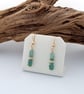 Handmade Gold Filled Grandidierite Beaded Gemstone Earrings