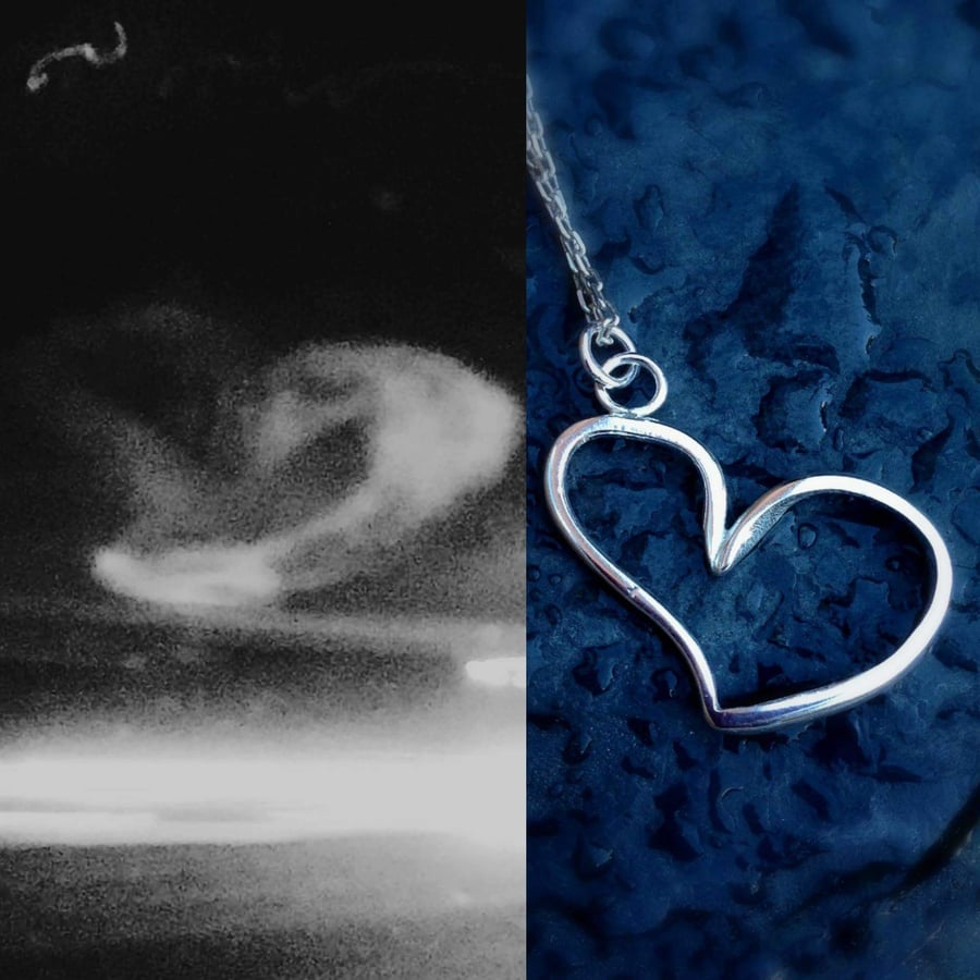 A sterling silver pendant from a window smudge. Perfect for Mother's Day 