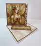 Handmade Vintage Christmas Angel 3D Easel Card 