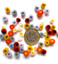 Flower mix murrini made with Bullseye 90coe glass - Image 7