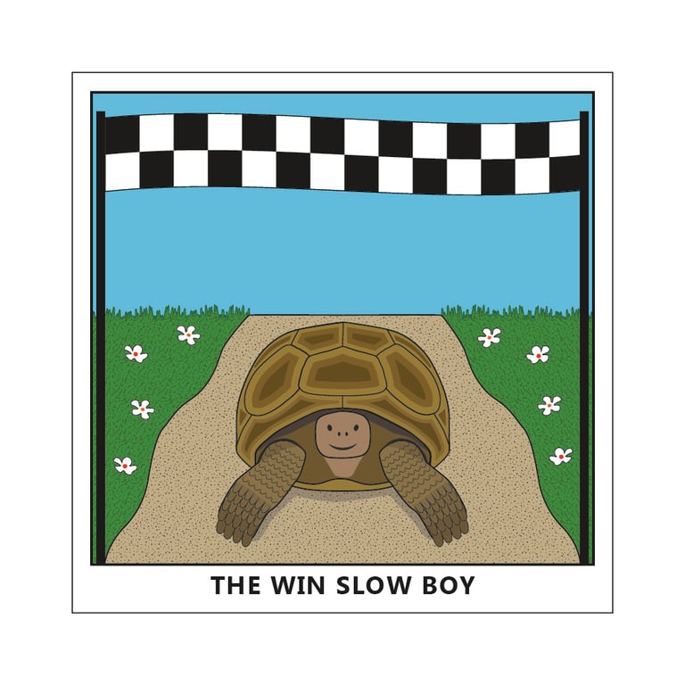 The Win Slow Boy Postcard