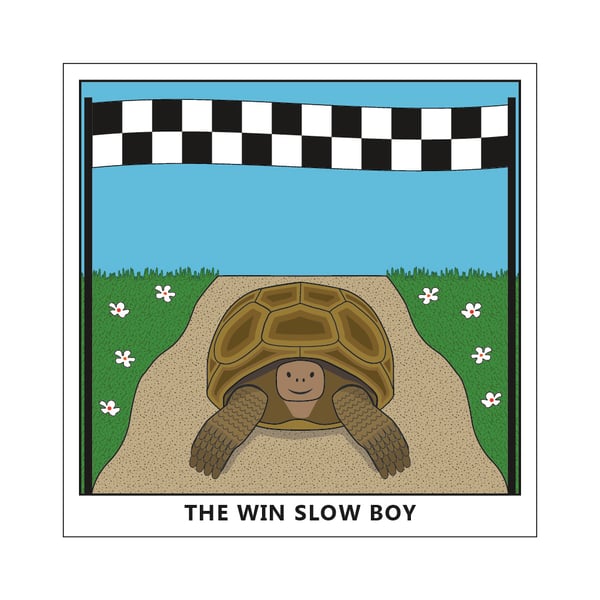 The Win Slow Boy Postcard