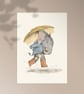 Cute Elephant Large Postcard