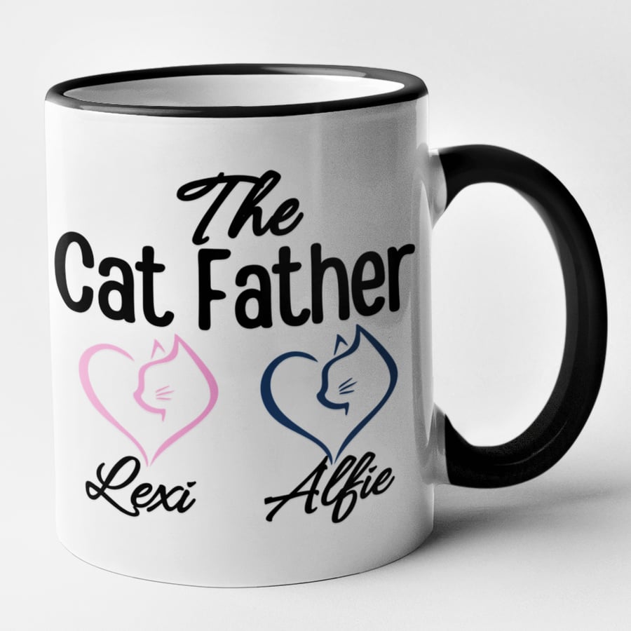 Personalised The CAT FATHER Mug - Fun Gift Present For cat owner