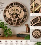 Roman Numeral Dog Wall Clock – Wooden Dog Gift - Image 2
