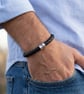 Grandad Leather Bracelet with Hand Stamped Ring - Gift Boxed - Image 4