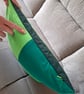 Green patchwork cushion cover - Image 6