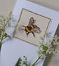 Embroidered Bumblebee General Greetings Card