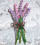 Glass Beaded Heather Flower Posy Brooch - Image 5